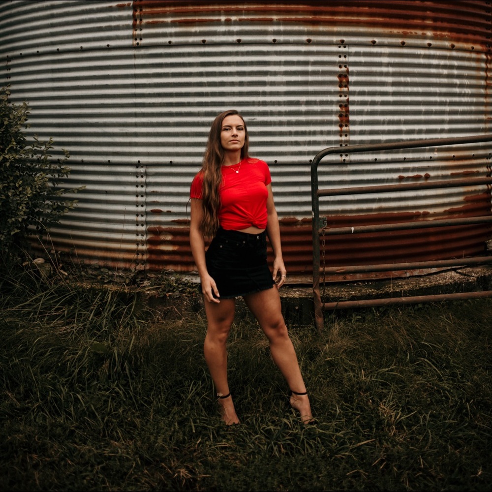 American eagle jean skirt